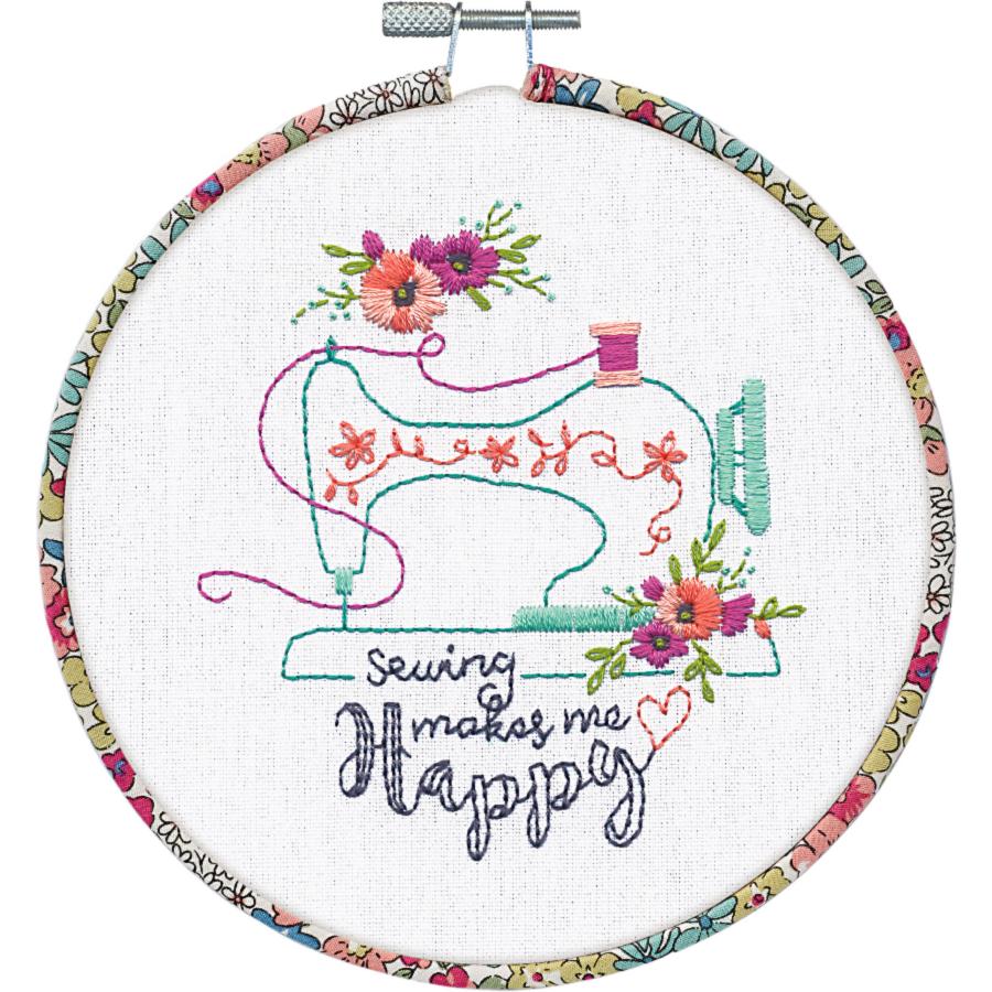 72-76293 Набор для вышивания гладью DIMENSIONS Sew Happy "Счастье в шитье". Catalog. Kits