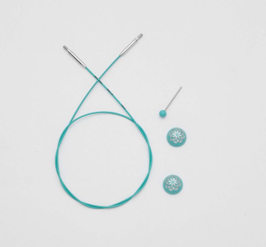 36611 Фиксированный кабель бирюзового цвета Mindful KnitPro 40 см. Catalog. Knitting. KnitPro accessories