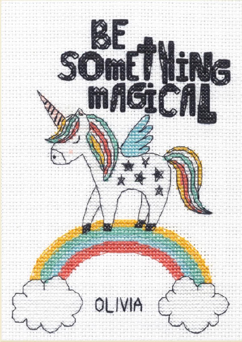 70-65218 Набор для вышивания крестом DIMENSIONS Magic unicorn "Волшебный единорог". Catalog. Kits