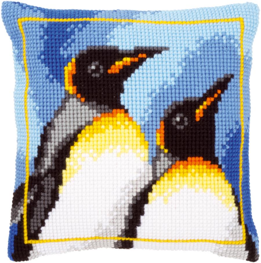 PN-0147725 Набор для вышивания крестом (подушка) Vervaco "Королевские пингвины". Catalog. Kits