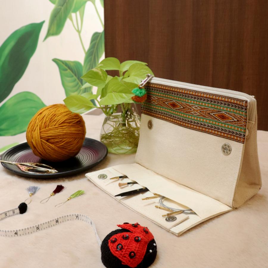 350732 Футляр для инструментов цвета слоновой кости Lantern Moon KnitPro. Catalog. Knitting. KnitPro accessories