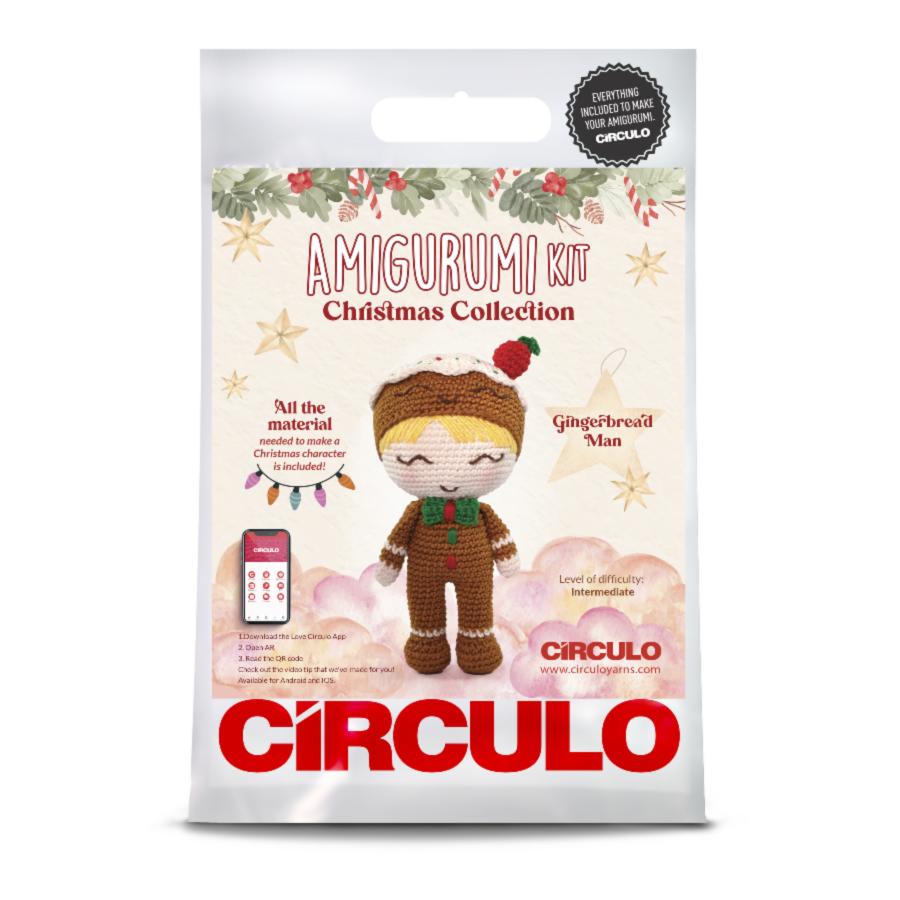 5 AMIGURUMI KIT - CHRISTMAS  Gingerbread Man  (100%% бавовна). Catalog. Kits