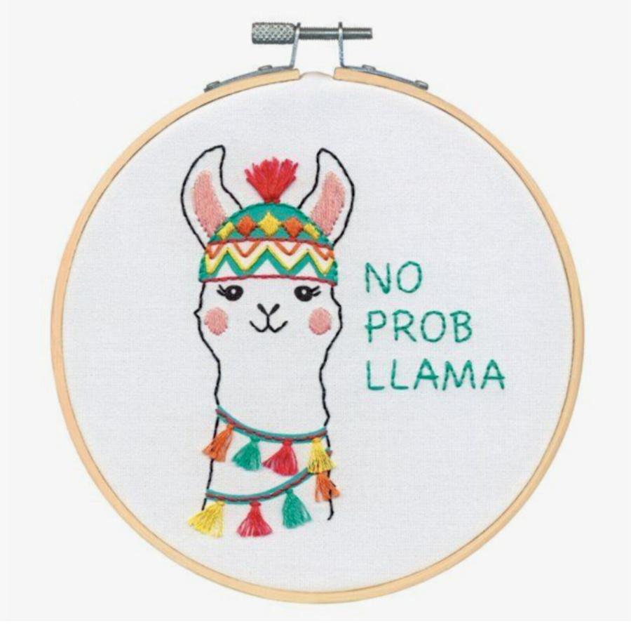 72-76181 Набір для вишивання гладдю DIMENSIONS No Prob Llama Лама з п'яльцями. Catalog. Kits