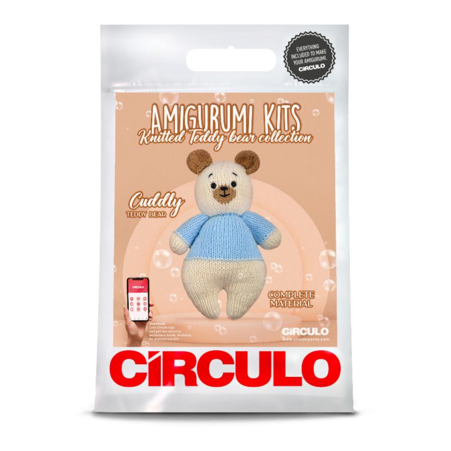 1 AMIGURUMI KIT - KNITTED TEDDY BEAR Cuddly(100%% бавовна). Catalog. Kits