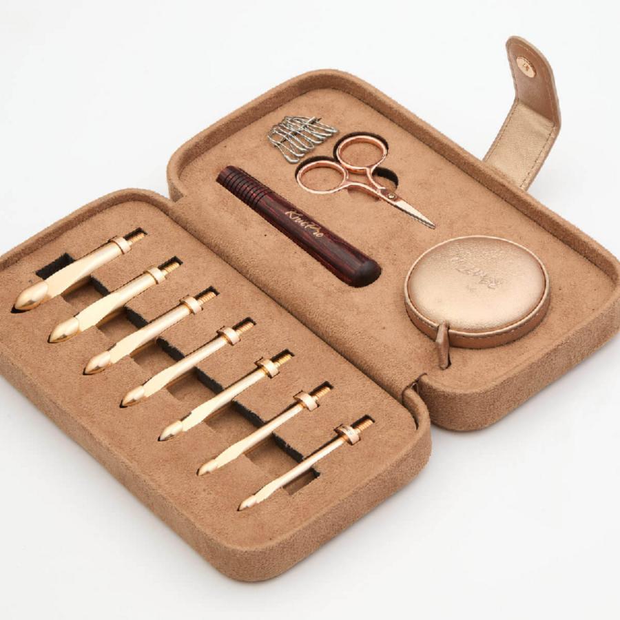 30982  Набір змінних в'язальних гачків + ручка  Oasis Rose Gold KnitPro. Catalog. Knitting. Needle and crotchet kits